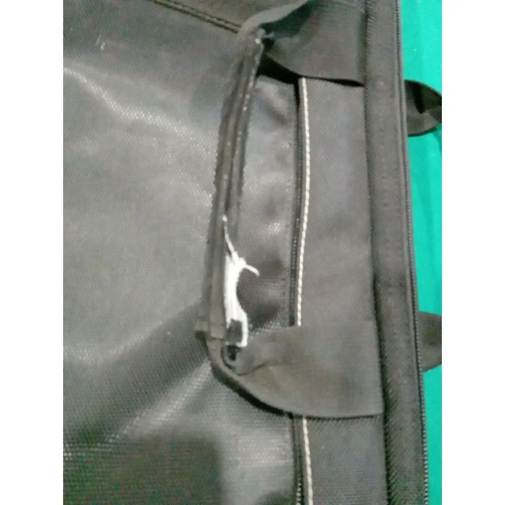 OGIO Messenger Laptop Shoulder Travel Bag Black Nylon Zippered Check Point